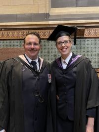 Graduates posing